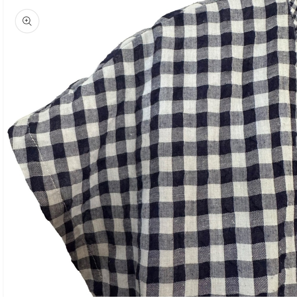 NWT Anthropologie 11.1 Tylho Navy & White Gingham Dress Size Large $138 - Picture 9 of 9